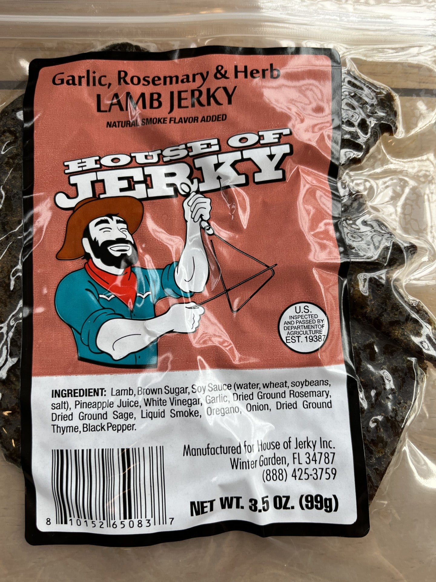 Garlic, Rosemary, & Herb Lamb Jerky